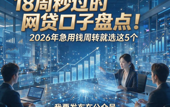 18周秒过的网贷口子盘点！2026年急用钱周转就选这5个