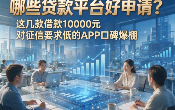 哪些贷款平台好申请？这几款借款10000元对征信要求低的APP口碑爆棚