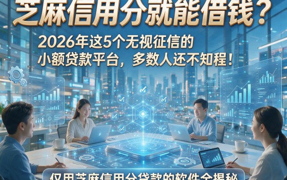 芝麻信用分就能借钱？2026年这5个无视征信的小额贷款平台，多数人还不知道！仅用芝麻信用分贷款的软件全揭秘