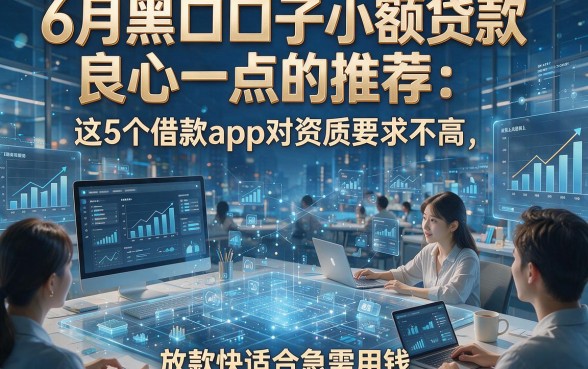 6月黑口子小额贷款良心一点的推荐：这5个借款app对资质要求不高，放款快适合急需用钱