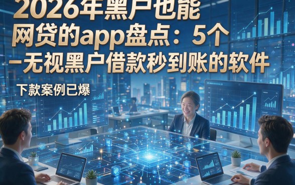 2026年黑户也能网贷的app盘点：5个无视黑户借款秒到账的软件，下款案例已爆