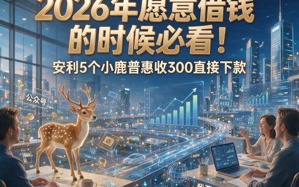 2026年愿意借钱的时候必看！安利5个小鹿普惠收300直接下款