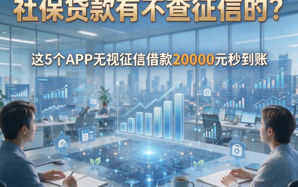 社保贷款有不查征信的？这5个APP无视征信借款20000元秒到账！