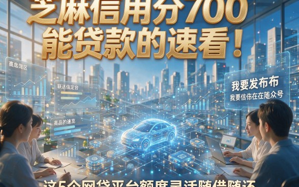芝麻信用分700能贷款的速看！这5个网贷平台额度灵活随借随还