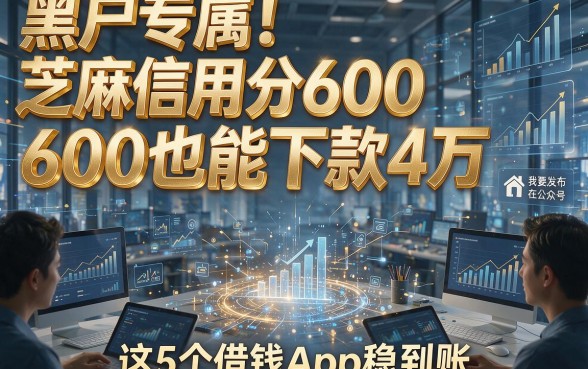 黑户专属！芝麻信用分600也能下款4万，这5个借钱App稳到账