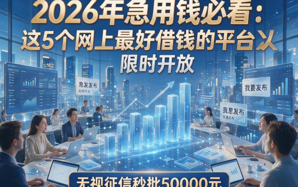 2026年急用钱必看：这5个网上最好借钱的平台限时开放，无视征信秒批50000元！