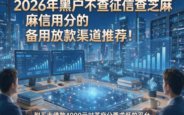 2026年黑户不查征信查芝麻信用分的备用放款渠道推荐！附五大借款4000元对芝麻分要求低的平台
