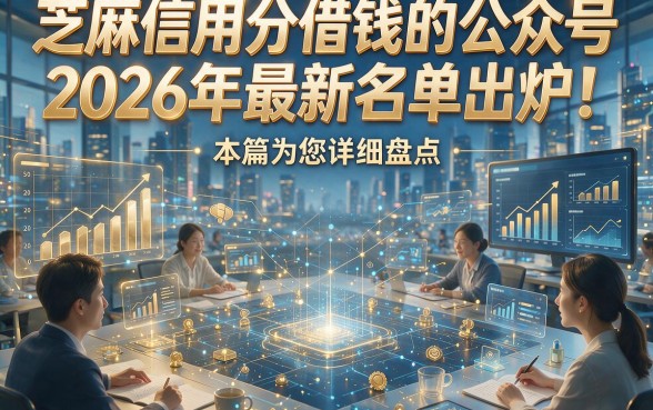 芝麻信用分借钱的公众号2026年最新名单出炉！本篇为您详细盘点！