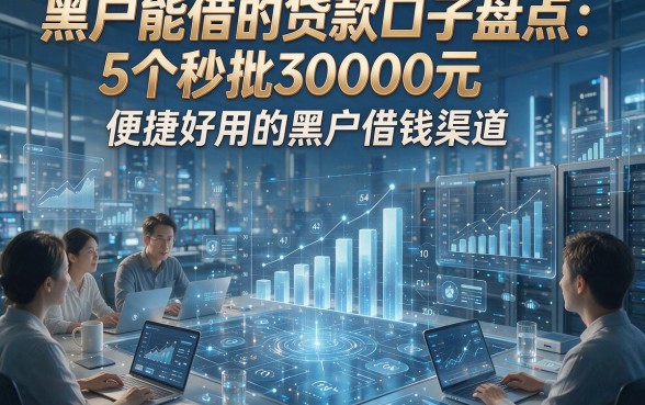 黑户能借的贷款口子盘点：5个秒批30000元、便捷好用的黑户借钱渠道