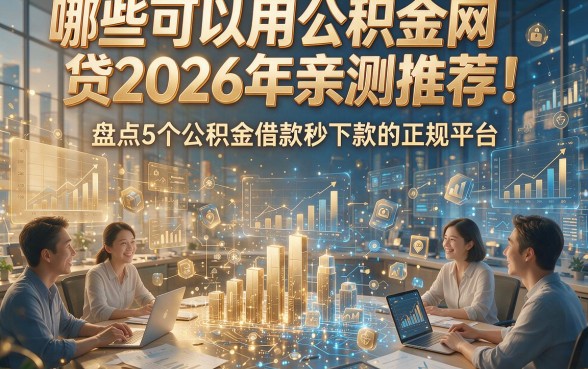 哪些可以用公积金网贷2026年亲测推荐！盘点5个公积金借款秒下款的正规平台