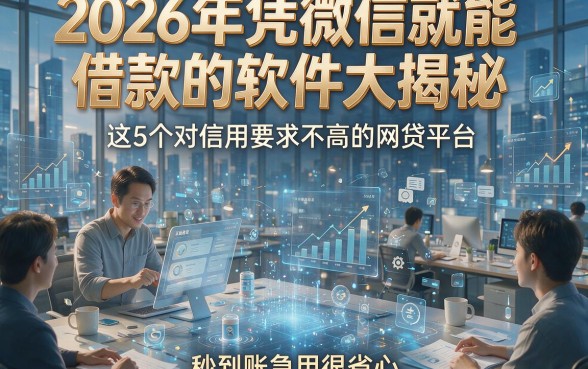2026年凭微信就能借款的软件大揭秘，这5个对信用要求不高的网贷平台秒到账急用很省心