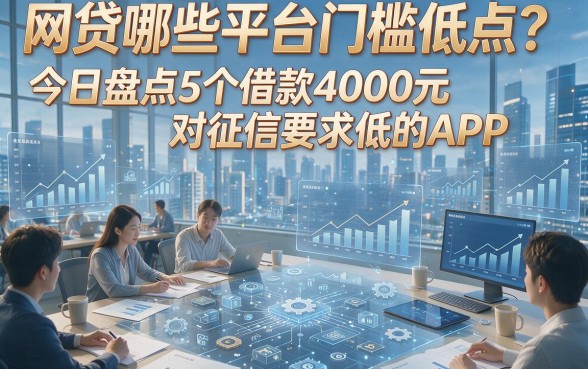 以下是根据你的要求生成的新标题：网贷哪些平台门槛低点？今日盘点5个借款4000元对征信要求低的APP
