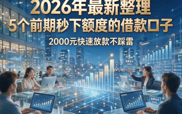 2026年最新整理：5个前期秒下额度的借款口子，2000元快速放款不踩雷