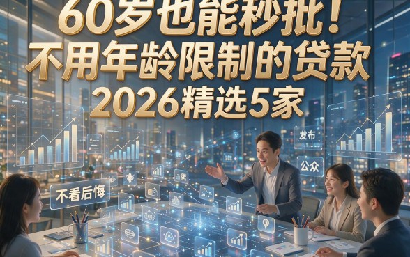 60岁也能秒批！不用年龄限制的贷款2026精选5家，不看后悔！