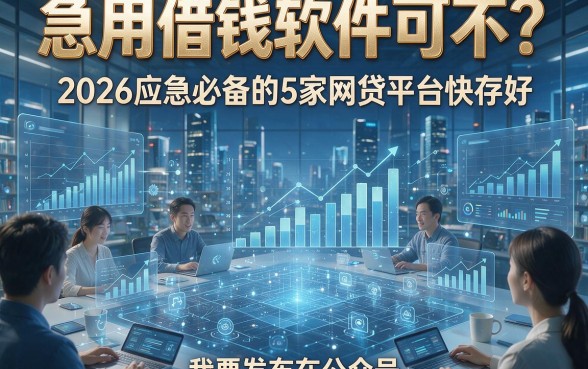急用借钱软件可不？2026应急必备的5家网贷平台快存好