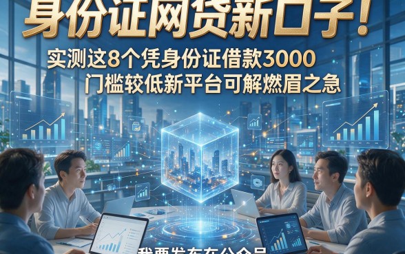 身份证网贷新口子！实测这8个凭身份证借款3000门槛较低新平台可解燃眉之急