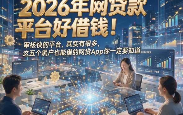 2026年网贷款平台好借钱！审核快的平台其实有很多，这五个黑户也能借的网贷App你一定要知道！