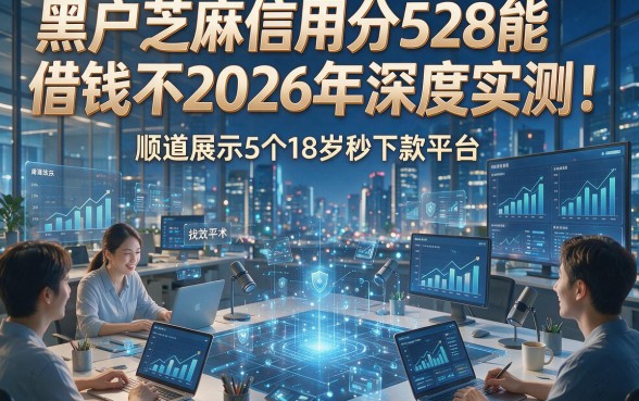 黑户芝麻信用分528能借钱不2026年深度实测！顺道展示5个18岁秒下款平台