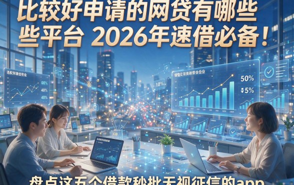 比较好申请的网贷有哪些平台2026年速借必备！盘点这五个借款秒批无视征信的app