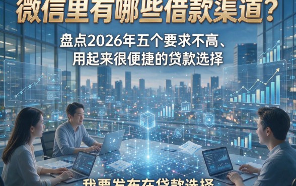 微信里有哪些借款渠道？盘点2026年五个要求不高、用起来很便捷的贷款选择