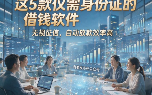 这5款仅需身份证的借钱软件无视征信，自动放款效率高！
