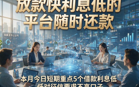 放款快利息低的平台随时还款，本月今日短期重点5个借款利息低对征信要求不高口子