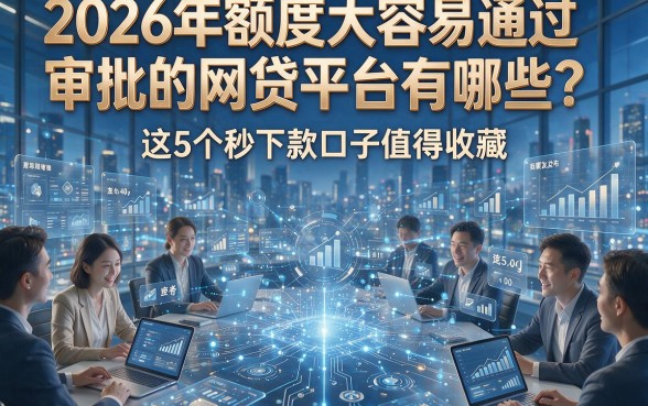 2026年额度大容易通过审批的网贷平台有哪些？这5个秒下款口子值得收藏！