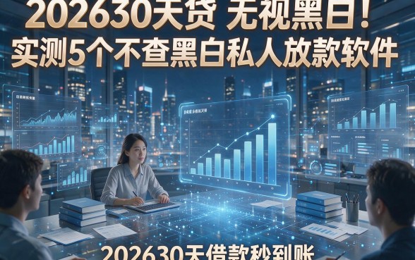 202630天贷无视黑白！实测5个不查黑白私人放款软件，202630天借款秒到账