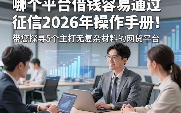 哪个平台借钱容易通过征信2026年操作手册！带您探寻5个主打无复杂材料的网贷平台