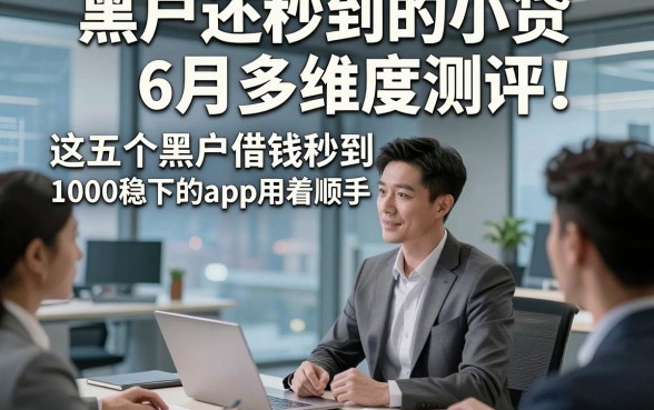 黑户还秒到的小贷6月多维度测评！这五个黑户借钱秒到1000稳下的app用着顺手