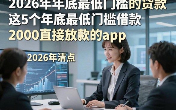2026年年底最低门槛的贷款，2026年清点​这5个年底最低门槛借款2000直接放款的app