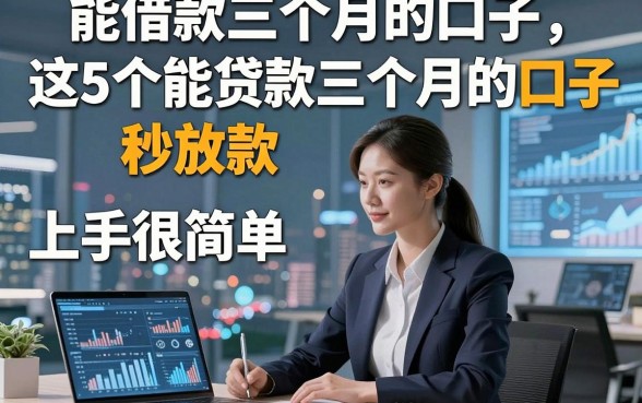 能借款三个月的口子，这5个能贷款三个月的口子秒放款上手很简单