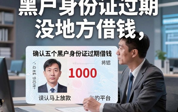 黑户身份证过期没地方借钱，确认五个黑户身份证过期借钱1000马上放款的平台
