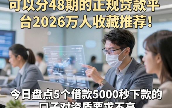 可以分48期的正规贷款平台2026万人收藏推荐！今日盘点5个借款5000秒下款的口子对资质要求不高