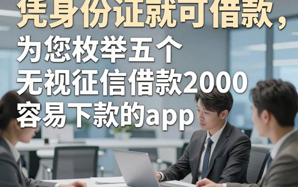 凭身份证就可借款，为您枚举五个无视征信借款2000容易下款的app