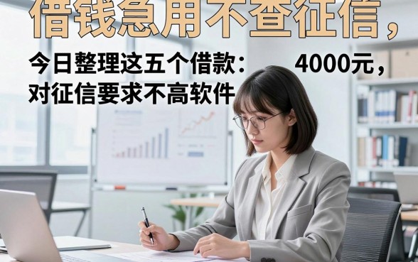借钱急用不查征信，今日整理这五个借款4000元对征信要求不高软件