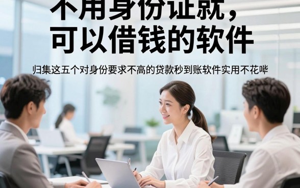 不用身份证就可以借钱的软件，归集这五个对身份要求不高的贷款秒到账软件实用不花哨