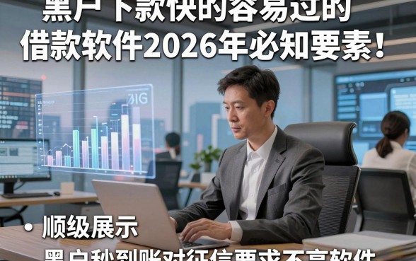 黑户下款快的容易过的借款软件2026年必知要素！顺便展示五个黑户秒到账对征信要求不高软件
