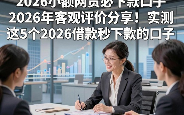 2026小额网贷必下款口子2026年客观评价分享！实测​这5个2026借款秒下款的口子