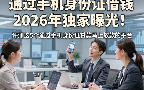 通过手机身份证借钱2026年独家曝光！评测这5个通过手机身份证贷款马上放款的平台