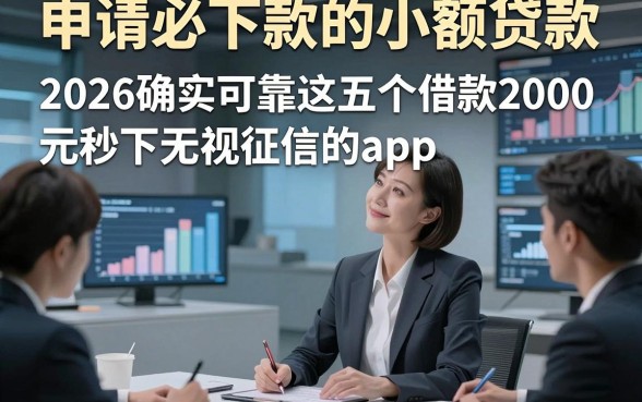 申请必下款的小额贷款，2026确实可靠这五个借款2000元秒下无视征信的app
