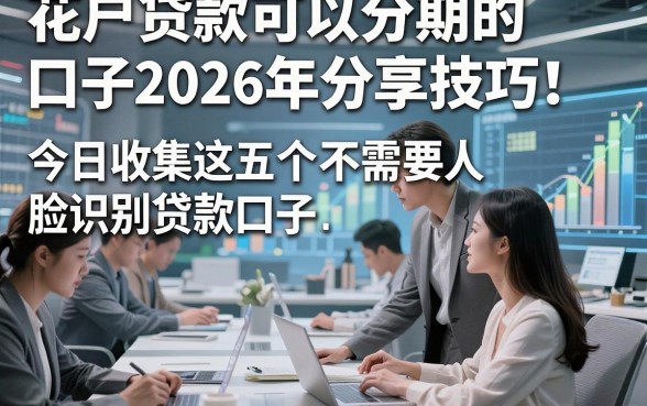花户贷款可以分期的口子2026年分享技巧！今日收集这五个不需要人脸识别的贷款口子