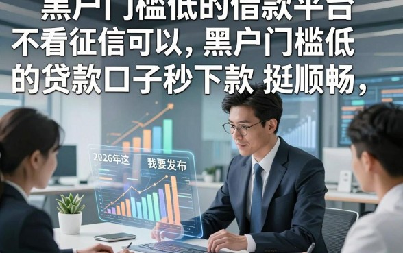 黑户门槛低的借款平台不看征信可以，2026年这五个黑户门槛低的贷款口子秒下款挺顺畅