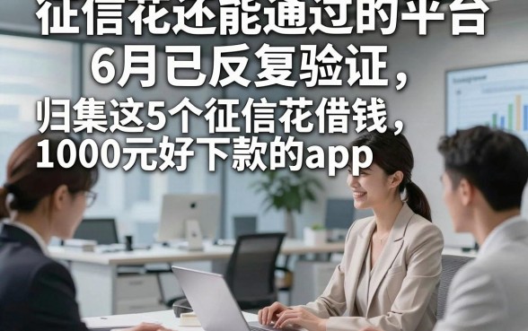 征信花还能通过的平台6月已反复验证，归集这5个征信花借钱1000元好下款的app