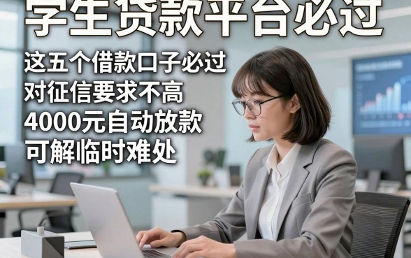学生贷款平台必过，这五个借款口子必过对征信要求不高4000元自动放款可解临时难处