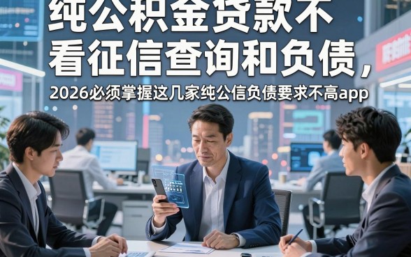纯公积金贷款不看征信查询和负债，2026必须掌握这几家纯公积金借款对征信负债要求不高app