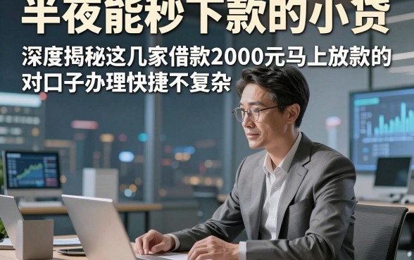 半夜能秒下款的小贷，深度揭秘这几家借款2000元马上放款的对口子办理快捷不复杂