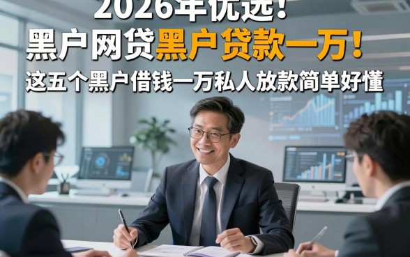 2026年优选​黑户网贷黑户贷款一万！这五个黑户借钱一万私人放款app步骤简单好懂