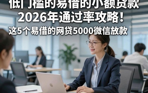低门槛的易借的小额贷款2026年通过率攻略！分享​这5个易借的网贷5000微信放款app