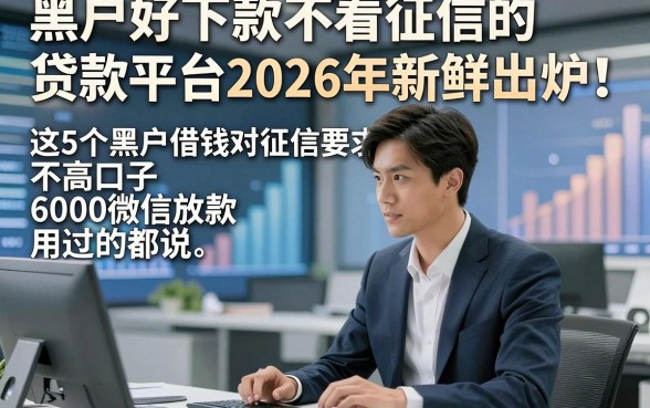 黑户好下款不看征信的贷款平台2026年新鲜出炉！这5个黑户借钱对征信要求不高口子6000微信放款用过的都说可